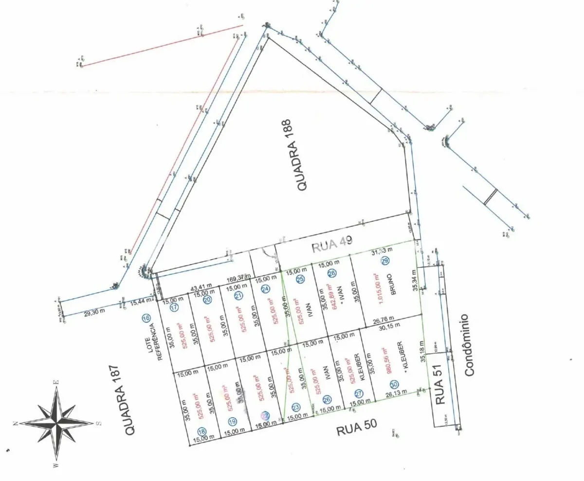 Lote para Venda com área de 1505.56 m² no bairro Ibituruna