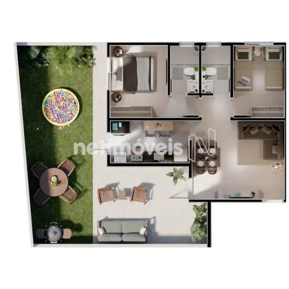 Apartamento para Venda com 2 quartos no bairro Barcelona Park