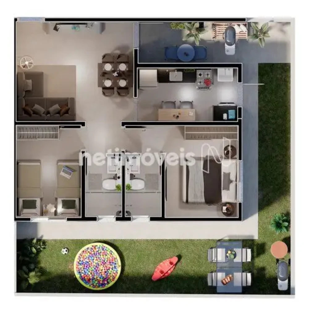 Apartamento para Venda com 2 quartos no bairro Barcelona Park