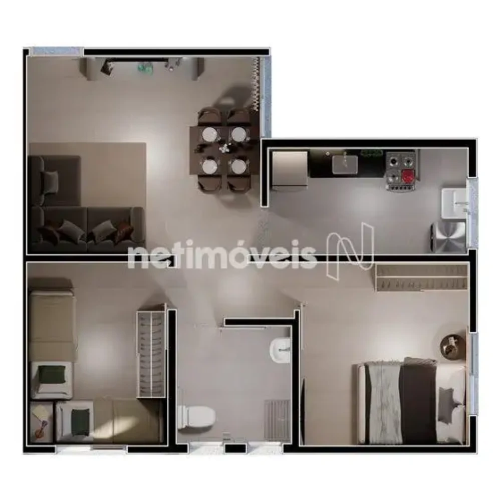 Apartamento para Venda com 2 quartos no bairro Barcelona Park