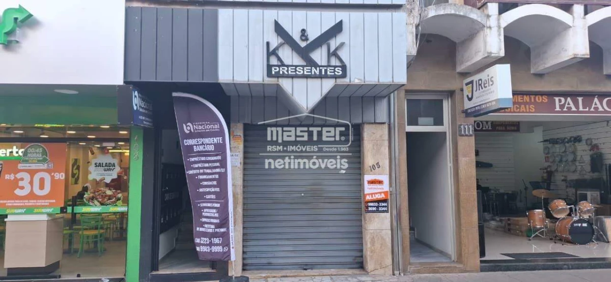 Ponto Comercial para Locação de área principal de 30,00 m² no bairro Centro